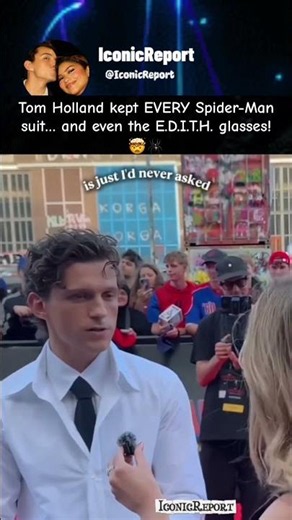 Tom Holland Reveals He Owns Every SpiderMan Suit & the Iconic EDITH Glasses! #tomholland #spiderman