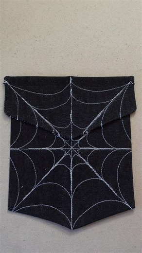 DIY Spiderweb Cargo Pocket Embroidery