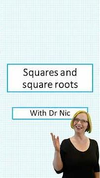 Squares and square roots with Dr Nic #education