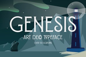 Genesis - Art Deco Typeface, a Serif Font by HipFonts