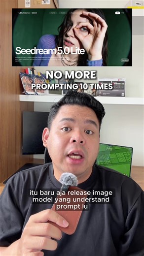 ByteDance baru aja rilis image model yang understand prompt kayak human designer. Namanya Dreamina Seedance 2.0, sekarang udah live di Dreamina. Yang bikin model ini beda: Smarter & more intelligent, Reasoning ability, Partial interactive editing, Portrait enhancement,Output 4K, dan di Dreamina ini gratis Buat content creator, marketer, designer, ini lo harus coba sih. Cek link di bio buat cobain gratis! #dreamina #dreaminapartner #seedance #dreaminaseedance2 #seedream