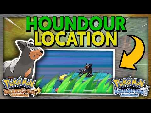 WHERE TO FIND HOUNDOUR ON POKEMON HEARTGOLD & SOULSILVER