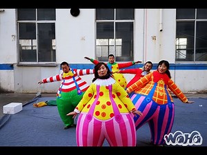 Funny Fat Circus Inflatable Clown Character Costume suit for Promotion