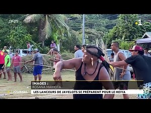 Les lanceurs de javelots se préparent pour le Heiva.