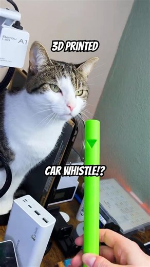 3D Printed Slide Whistle🤩#layerworks #whistle #sound #cat #3dprinting