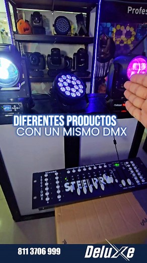 ¿Puedo controlar diferentes productos con un mismo DMX? ¡Claro que si! Aquí te mostramos cómo 🤩 Esperamos que estos videos informativos les sean de utilidad 😊 Muchas gracias por ver. Les recordamos que si les interesa alguno de nuestros productos nos pueden mandar un mensaje, con mucho gusto les bridaremos la mejor atención. Tenemos local establecido en Monterrey Nuevo León y contamos con envíos a TODO MÉXICO - Whatsapp: 8113706999 🚚 ILUMINACION DELUXE | ILUMINACION DELUXE
