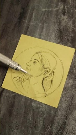 Drawing on Sticky Notes 🥹🫶🏻 #art #sketch #drawing #viralshorts