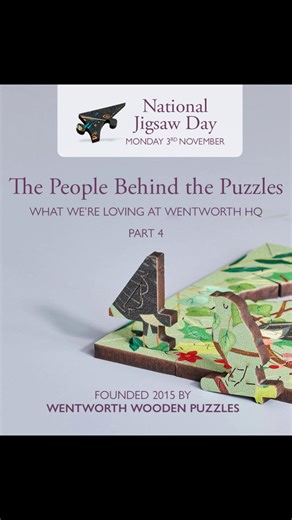 1.8K views · 12 reactions | A bit more behind the scenes from our team here at Wentworth HQ  So, now we want to ask you, what’s your favourite puzzle size, puzzle cut, and all-time favourite whimsy piece? 里 Let us know in the comments  If you’re nosey (like us), head back to our feed to find parts 1, 2, and 3, and learn a little more about the people behind the puzzles you love. #WentworthPuzzles #NationalJigsawDay | Wentworth Wooden Puzzles | Facebook