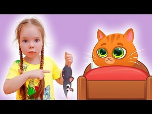 Bubbu my virtual pet and Nastya | Nastya wakes up the cat Bubbu