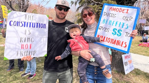 Thousands at Trump protest in Carson City say 'Hands off!'
