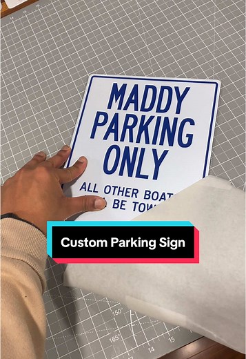 Custom Parking Sign! #custom #wallart #walldecor #streetsign