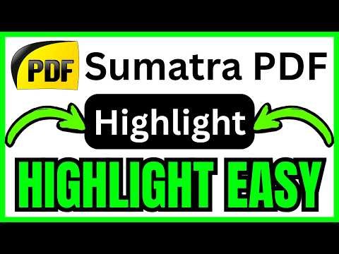 How To HIGHLIGHT In Sumatra PDF (QUICK & EASY) 2026