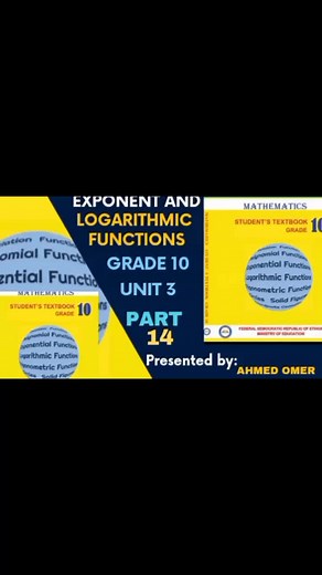 maths grade 10 unit 3: Exponent and logarithmic function p14#foryoupage❤️❤️ #tiktokcreator #somalitiktok #foryoupage #creatorsearchinsights #Grade10 #jigjiga #maths #all #fyp #education #ethio