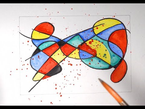 Kunstfüchse 1: abstraktes Gemälde