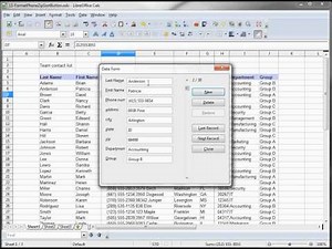 13- Libre Office - Calc, Open Office -- Calc, Excel Tutorial -- Forms