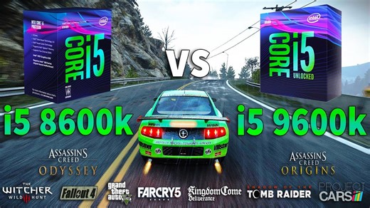 I5 9600k vs I5 8600k test in 9 games
