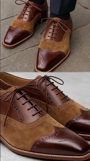 Elegant Leather & Suede Wingtip Derby Shoes | Men’s Style Upgrade