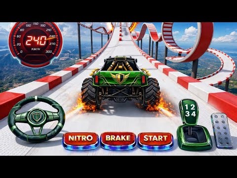 Ultimate Monster Truck Stunt Racing Gameplay on Mega Ramps | Extreme Jumps & Impossible Tracks