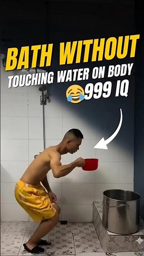 ശരീരത്തിൽ വെള്ളം വീഴാതെ കുളിക്കുന്ന രീതി 😱 bath without water #china #fun #tamil #news #viral #trend