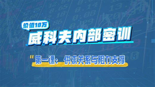 【威科夫的供求关系｜支撑位｜阻力位】内部课公开