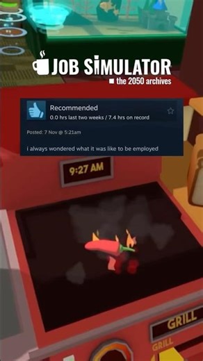Best Steam Reviews Job Simulator #gaming #steam #reviews #jobsimulator #memes