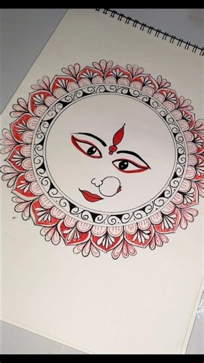 Maa Durga Mandala art for beginners #easydrawing #mandaladrawing
