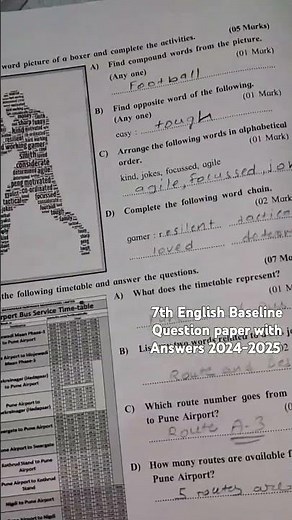 7th class english pat paper 2024-25 || summative evolition-2 || #pat #pat2025 #patpaper #study