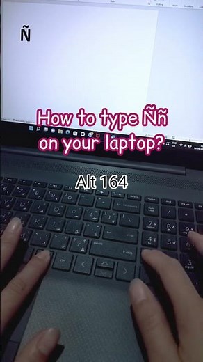 How to type Ññ on your laptop? #keyboard #shortcut #codes #windows #shorts