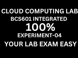 Deploy a web application | CLOUD COMPUTING | BCS601 CC LAB | 2022 SCHEME | EXPERIMENT-04 | VTU |2025
