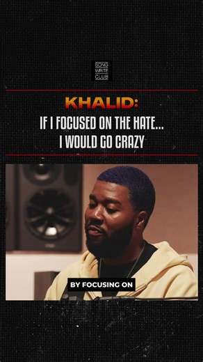 @Khalid says paying attention to every person who dislikes him would only make him lose sight of who he is. He reminds himself that there are far more people who truly appreciate his music. Why let hate take away from that connection? Focus on the love. (via @Daniel Wall)