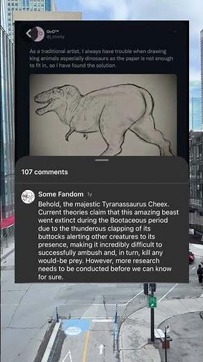 The Tyrannosaurus Cheex went extinct and the comment section has answers #Dinosaurs