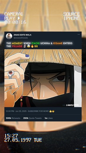 Itachi Uchiha & Kisame Enters The Village 🗿🥶🔥🙌 ##shorts #naruto #anime #edit #itachi #explore #viral