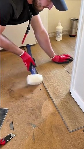 Wood floor transition strip installation #shortvideos #woodworking #construction