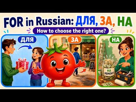How to say FOR in Russian: ДЛЯ, ЗА, НА | Russian Prepositions | Russian language (А1-А2)