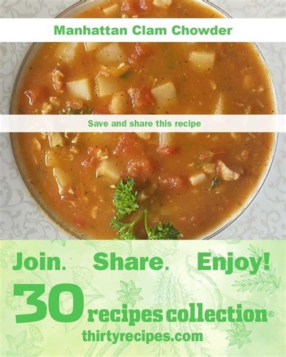 #Soup of the Day: Manhattan Clam Chowder.