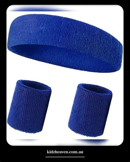 Set of Headband and 2x Wristbands | Sweatband | Sweatbands 6x8 CM | Head and Wrist | Sports Bands...