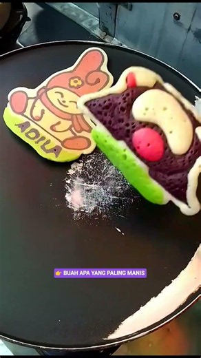 🎨 Pancake Art Sanrio Custom Nama: My Melody, Kuromi & Pompompurin ✨