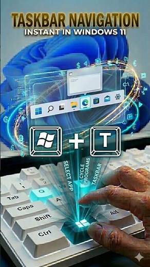 Windows + T 🔥 Switch Taskbar Apps Instantly