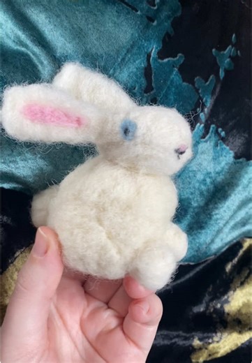 First Time Needle Felting: Crafting a Bunny Love