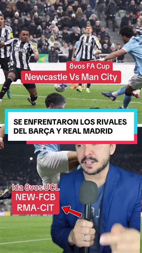 Se enfrentaron los rivales del FC Barcelona y Real Madrid en Champions League: Newcastle Vs Manchester City.
