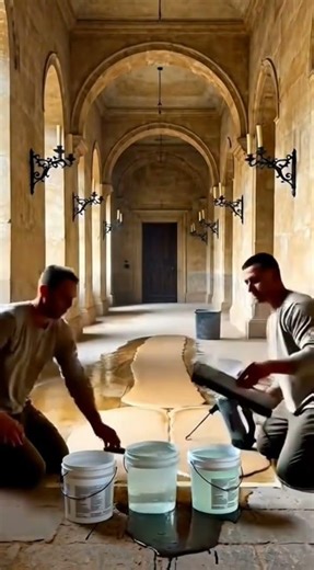 From 200-Year-Old Stone to Mirror Floor — Unreal Resin Transformation