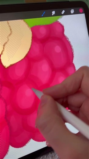 I loooove raspberries. Why is there no raspberry emoji. #bunny #smallartist #art #shorts #procreate