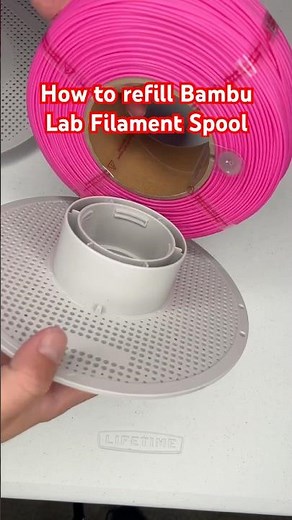 How to refill Bambu Lab Filament Spool #3dprinting #3dprinter #bambulab