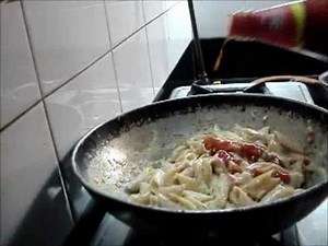How to make veg pasta in white sauce.