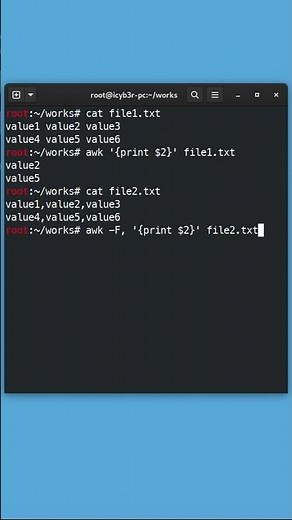 Linux Commands Quick Tip: Using 'awk' Command field separator