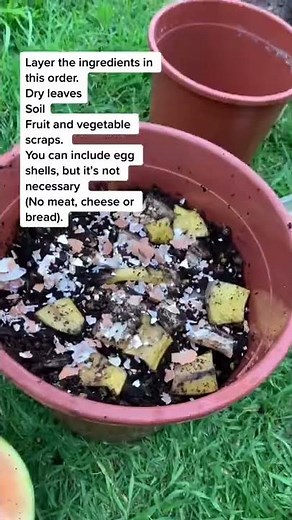 How I make compost in a pot. #compost #novicegardener #garden
