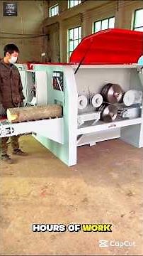 Super Fast Wood Cutting Technology: Multi-Blade Log Saw! 🪵🪚​#viralvideo #shorts #trending