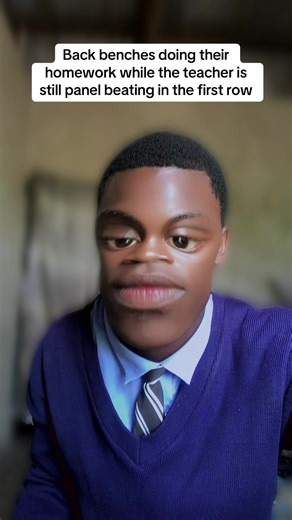 Back benches doing their homework while the teacher is still panel beating in the first row#schooltimes #beating #homework