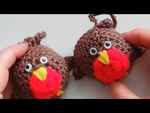 Easy amigurumi Crochet Robin bird CrochetNuts