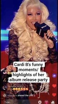 Cardi B's funny moments/ highlights of her album release party